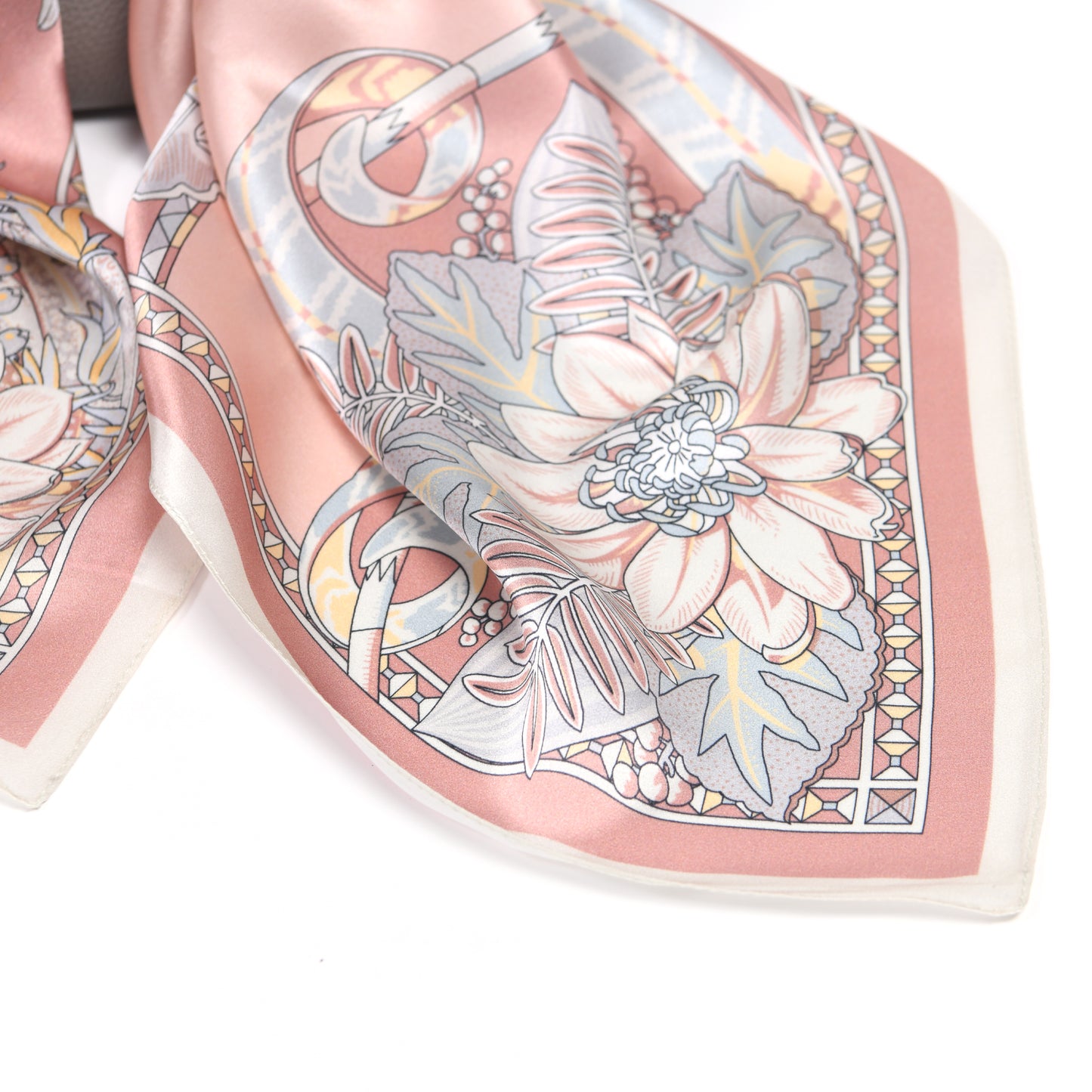 Floral Pink silk Scarf