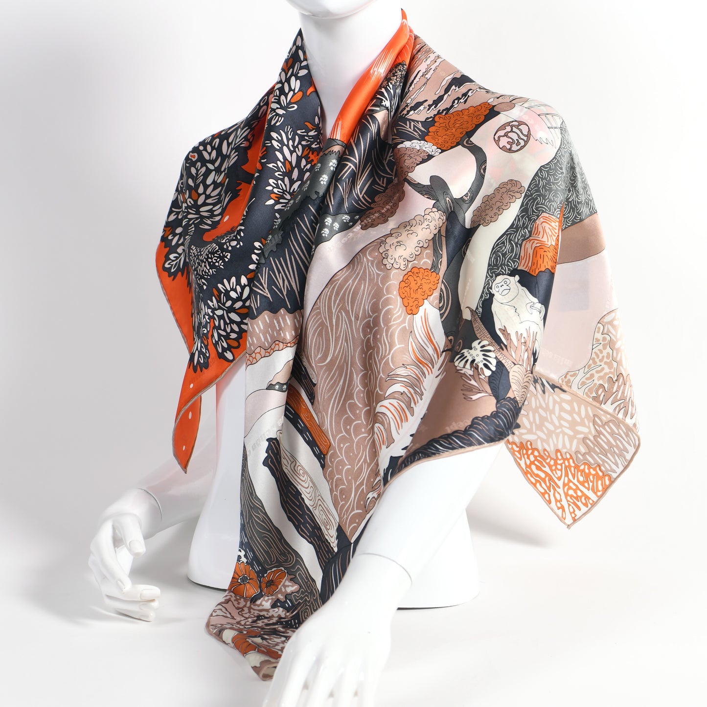 Free Spirit Voyage Luxury Hand rolled Silk Scarf